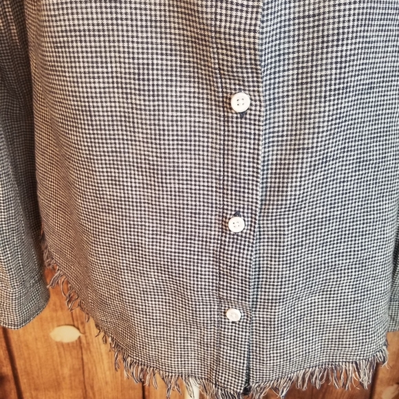 Beach lunch lounge Elyse linen frayed hem … - Picture 6 of 6